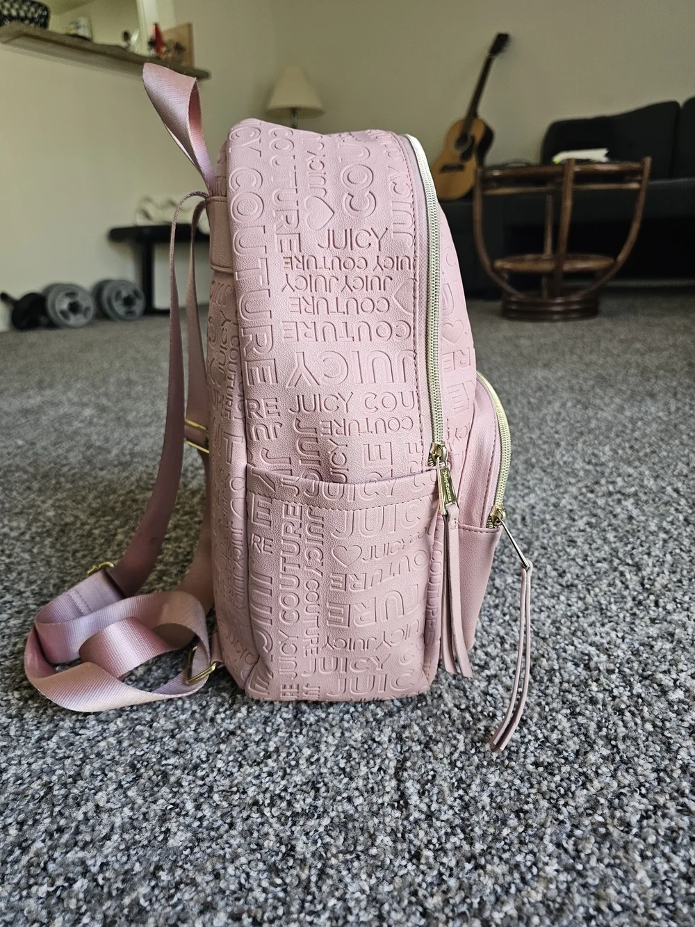 Juicy Couture Pink Embossed Logo Mini Backpack